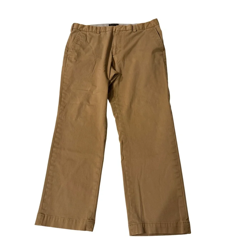 Banana Republic Aiden Chino Pants Mens 38x32 Khaki Tan Slim Fit Stretch Cotton